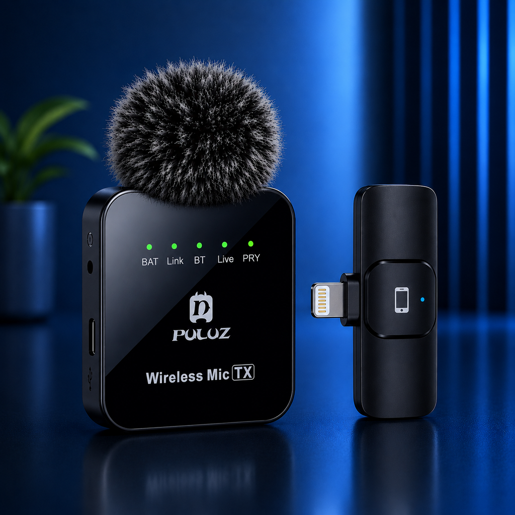 Wireless Lavalier Microphone for iPhone | Dual Clip-On Mic