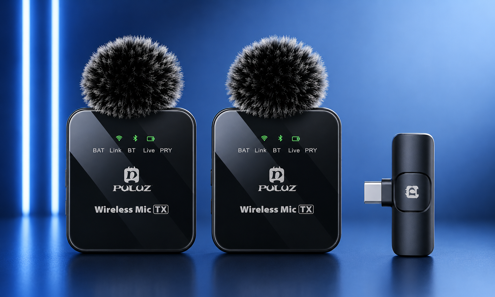 Wireless Clip-On Microphone for Type-C Phones (Dual Mic)